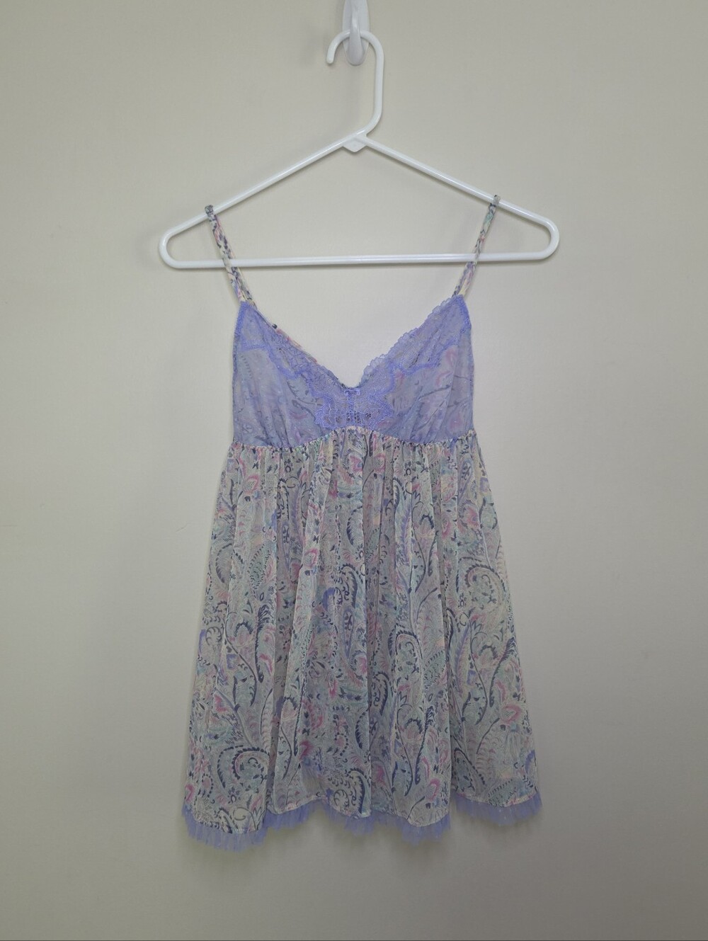 Women's Victoria's Secret Pastel Paisley Print Nightie Sz Medium